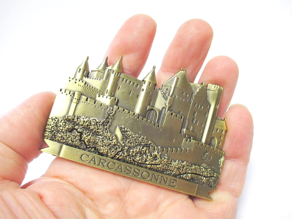 Carcassonne Festung Burg Metall Souvenir Frankreich bro