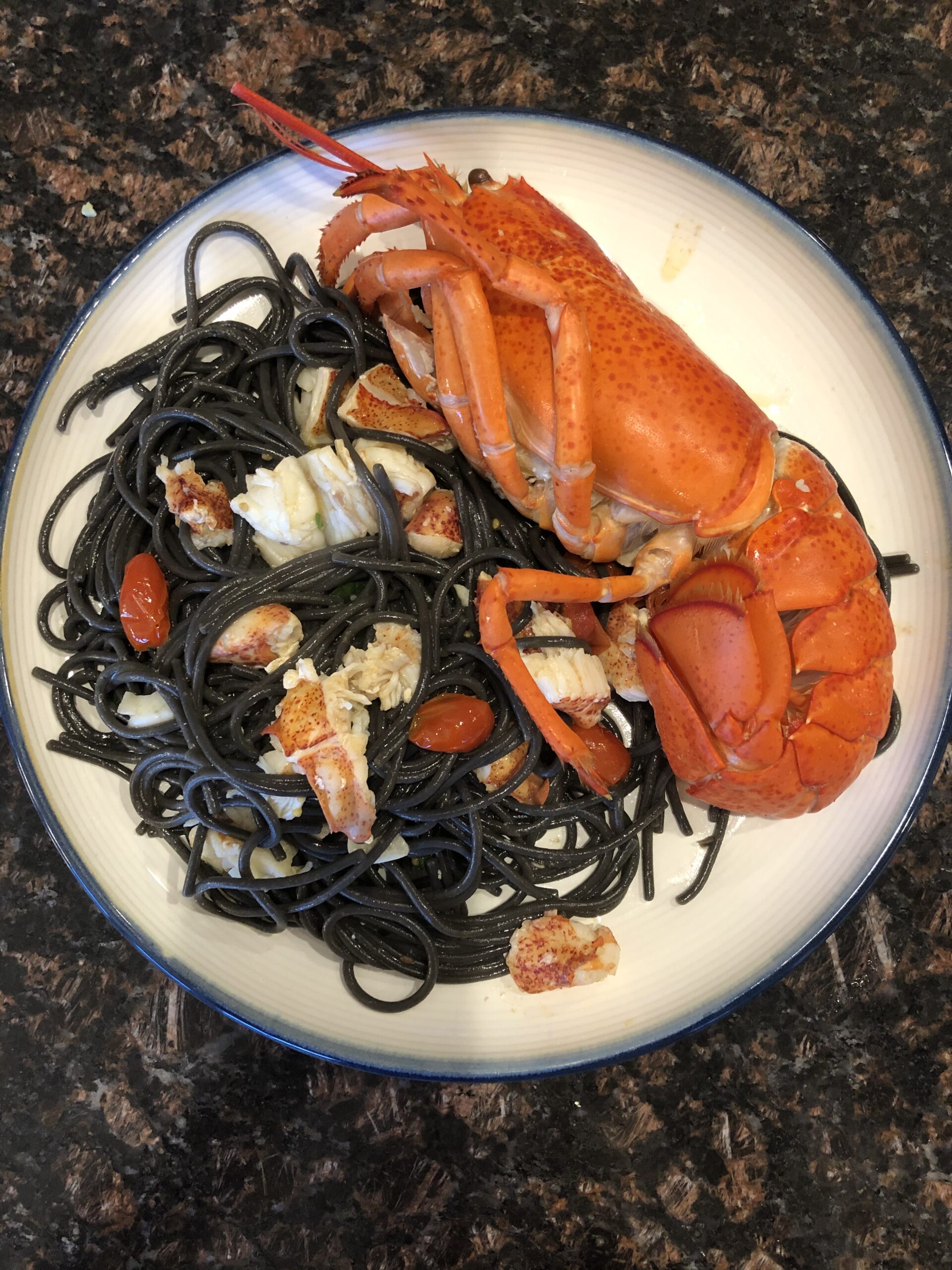 Lobster and Squid Ink Pasta World Oyster