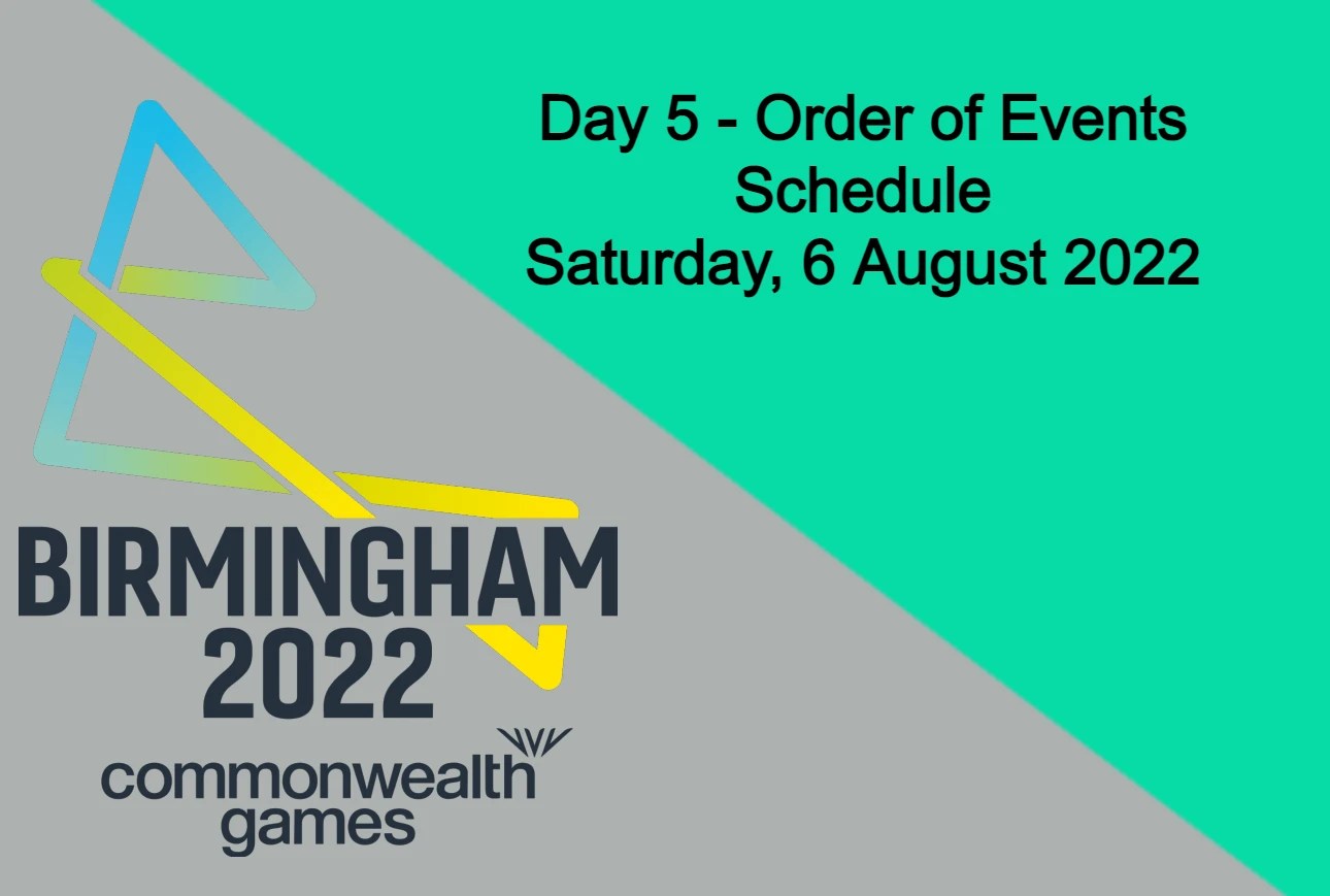 Commonwealth Games 2022 Day 5 Order Of Events; How To Watch On Aug. 6