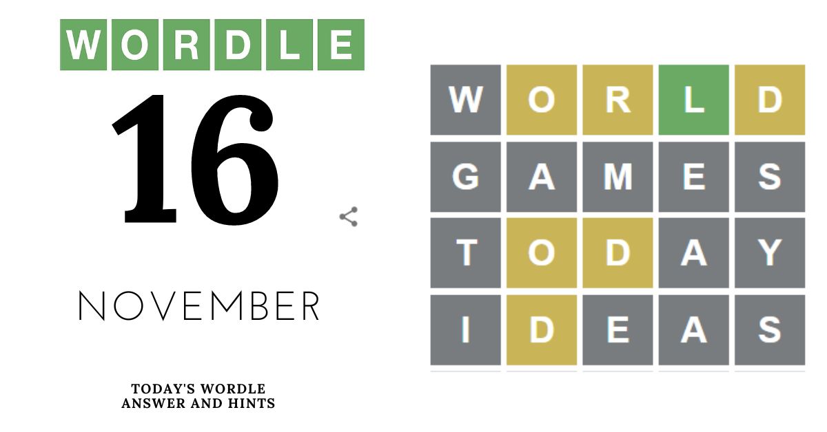 wordle november 3 2026 hint Wordle November 16 2025 Wordle Hector M. Yancy