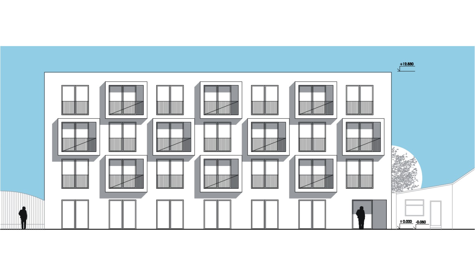 “North star” apartment shines out with its distortional balconies