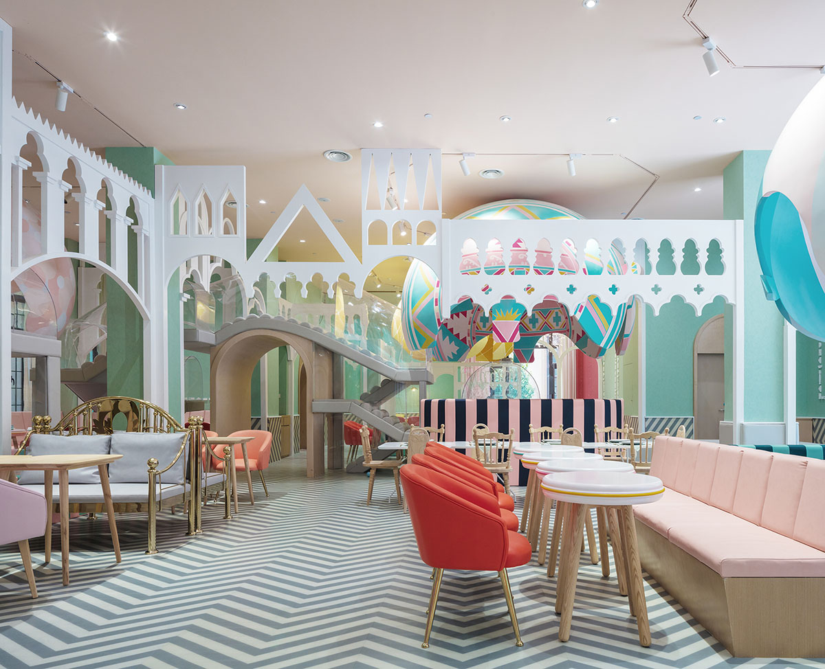 X+Living completes familyfriendly restaurant with colourful patterns