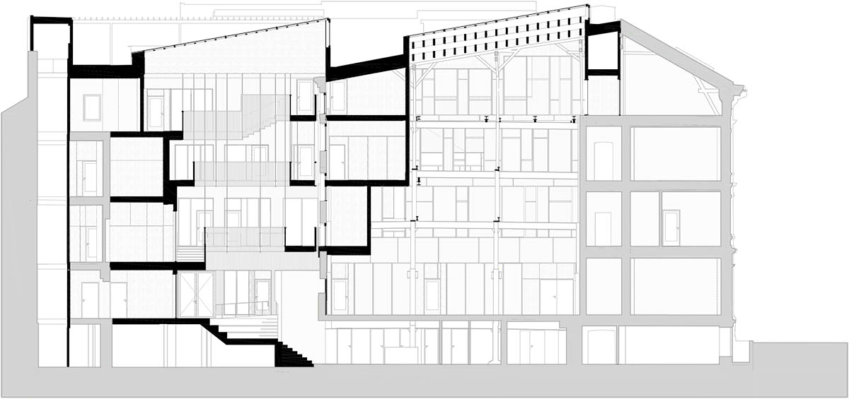 Atelier Oslo and KIMA Arkitektur restore former warehouse as a press