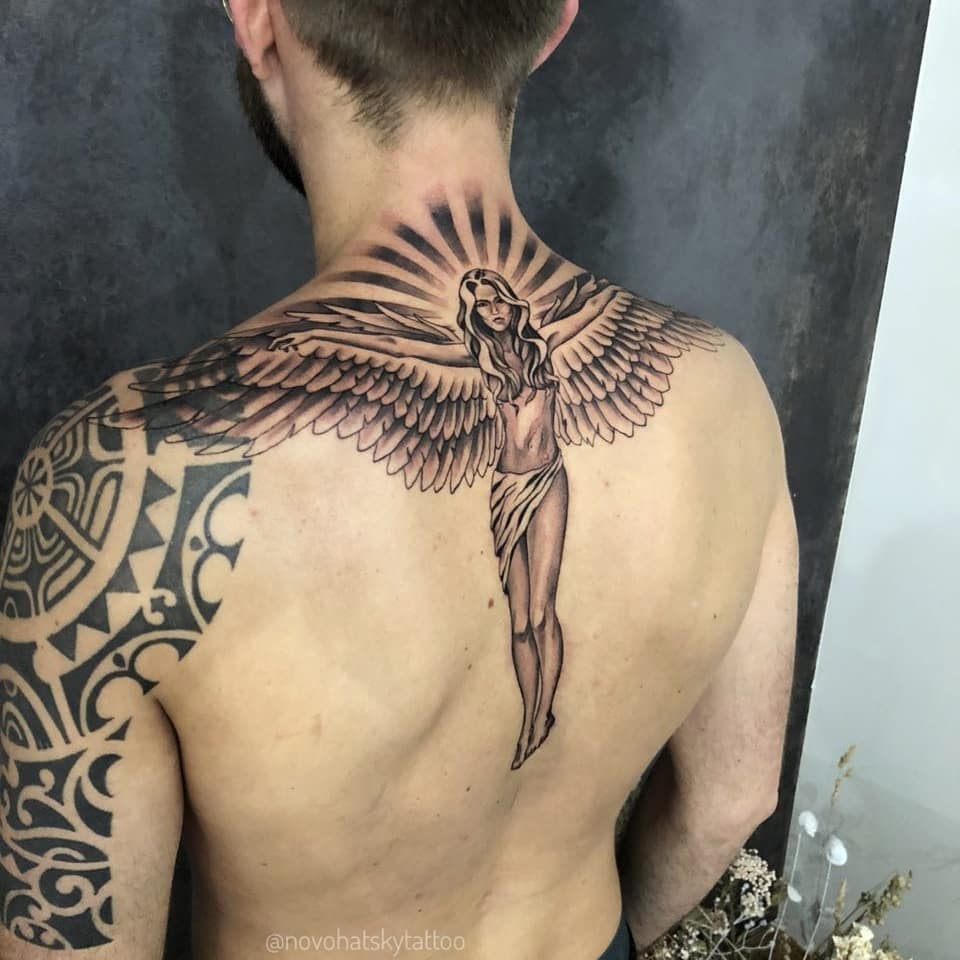 46 GUARDIAN ANGEL TATTOO FOR MEN AND GUYS INSPIRATION