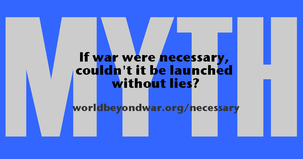 Myth War Is Necessary World BEYOND War