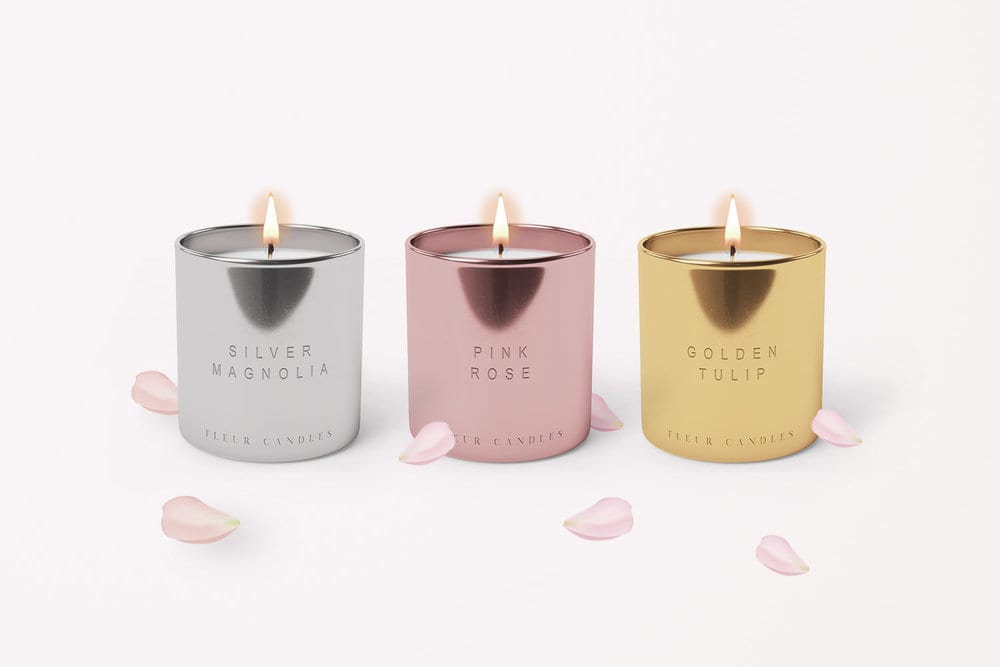 Brand Styling and Packaging Design for Fleur Candles World Brand