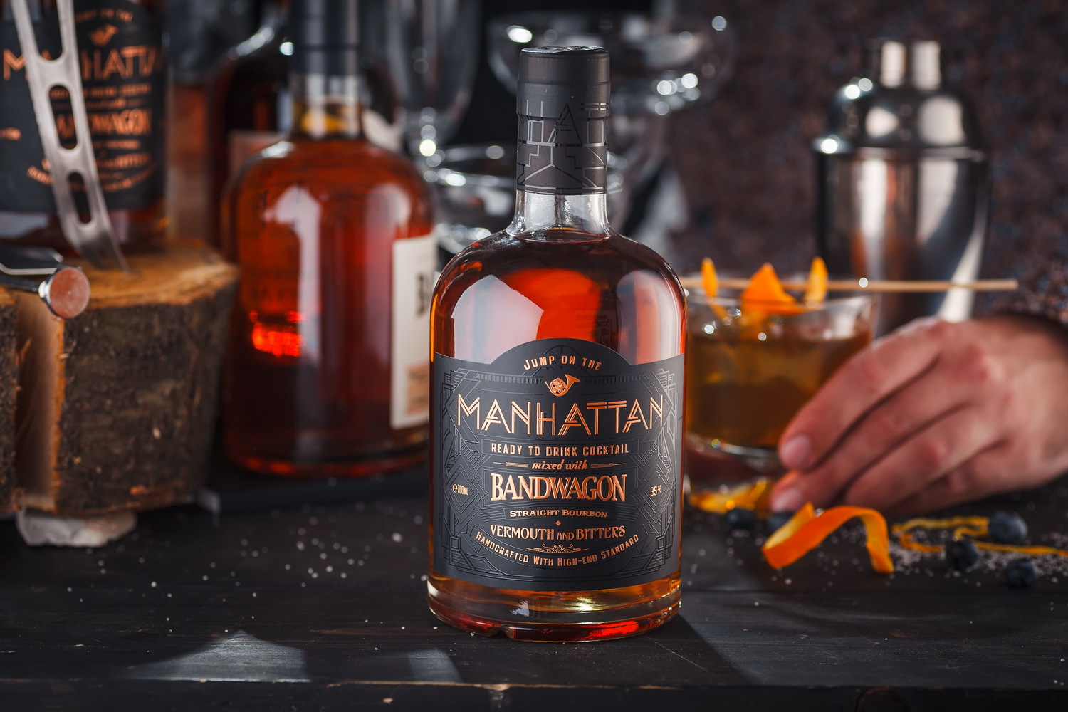 Manhattan Premixed Cocktail Label Design World Brand Design Society