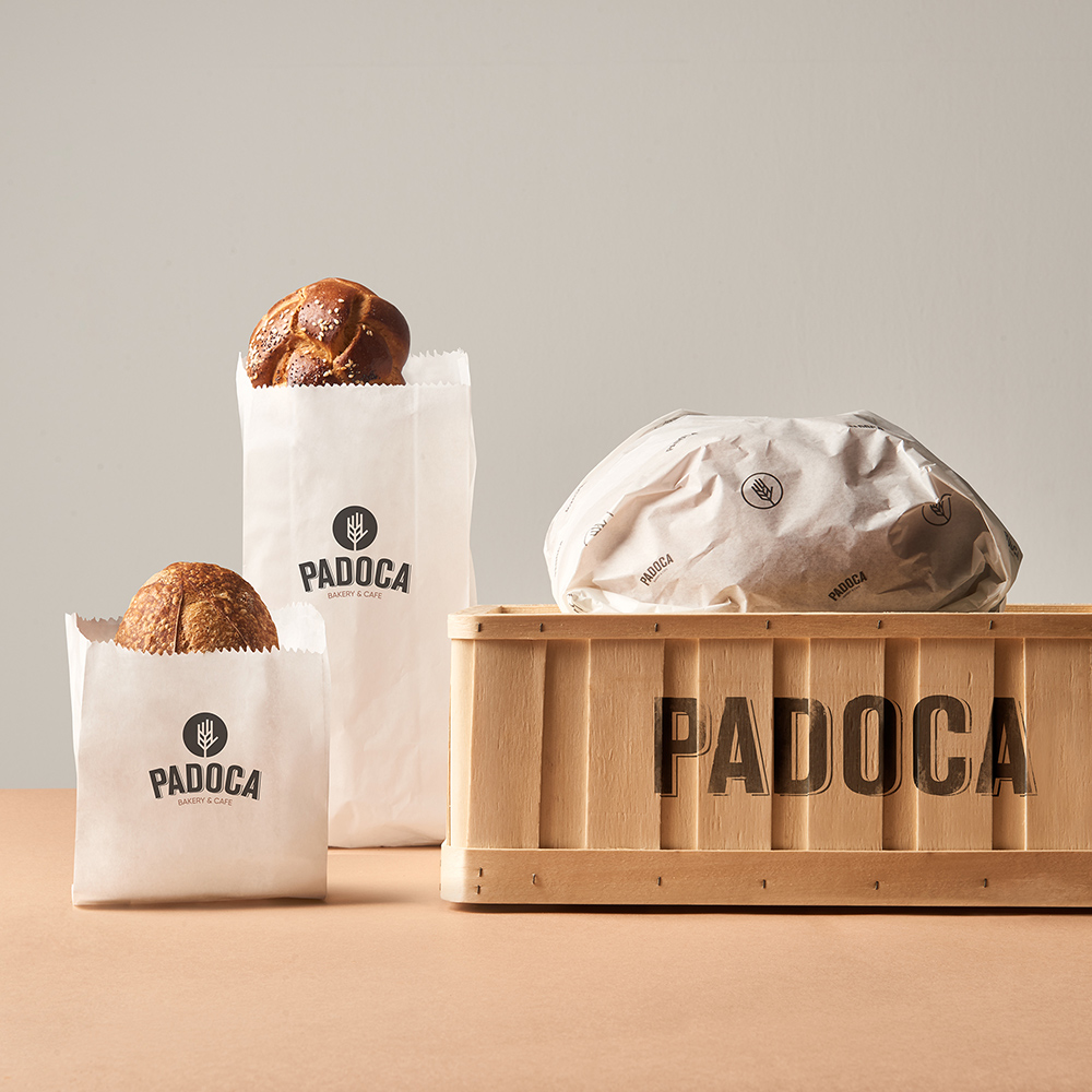 Brand identity and logo design for Padoca Bakery in Istanbul World