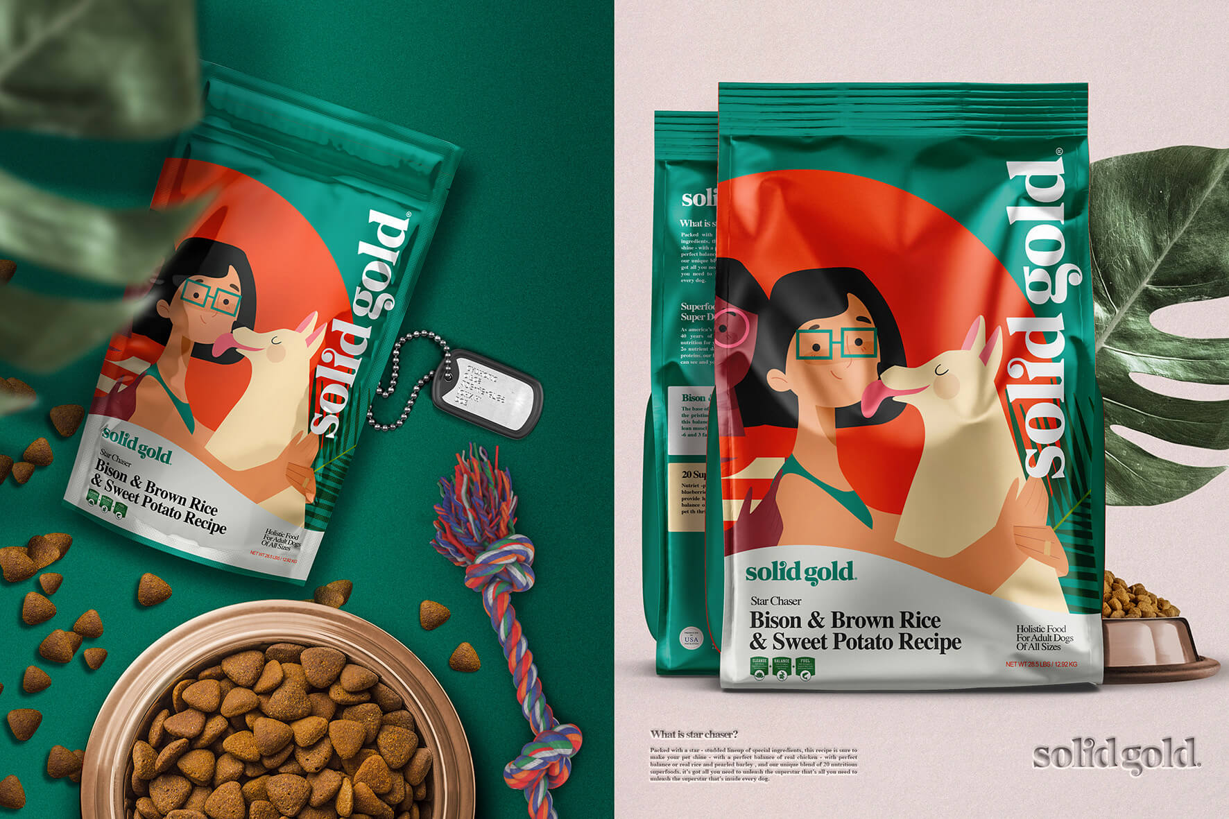Solid Gold Holistic Pet Food Brand and Packaging World Brand Design