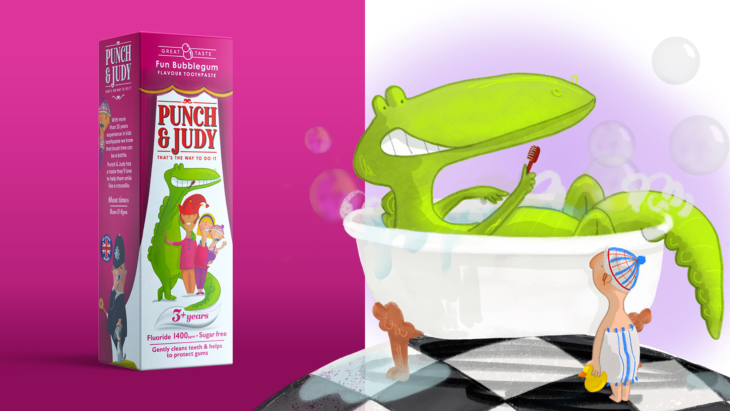 Punch & Judy Children's Toothpaste Rebrand Created by Free The Birds