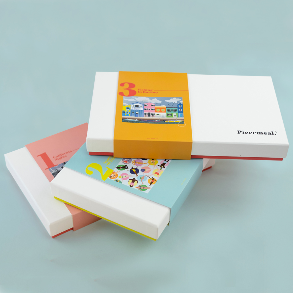 Inhouse Packaging Design for New Contemporary Jigsaw Puzzle Brand