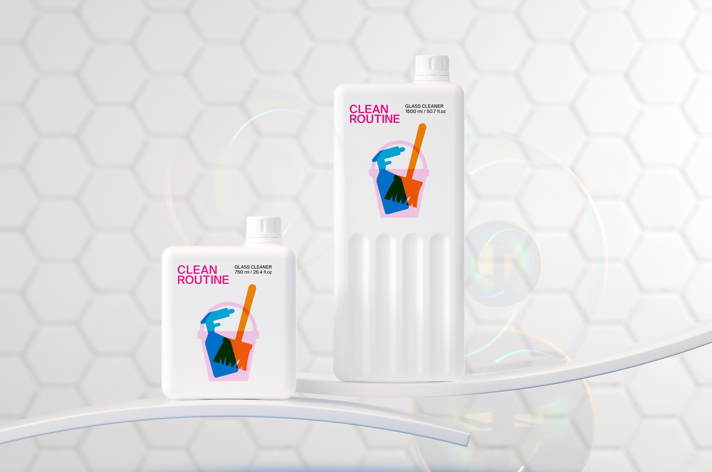 Packaging Design for Clean Routine Cleaning Products World Brand