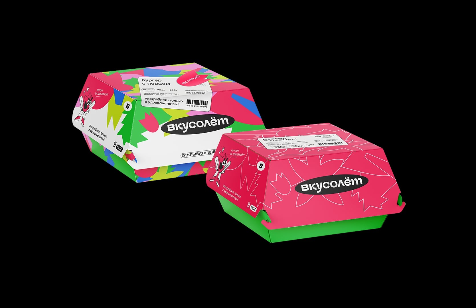 Vkusolyot Flying Food Delivery Service Branding by Plenum World Brand