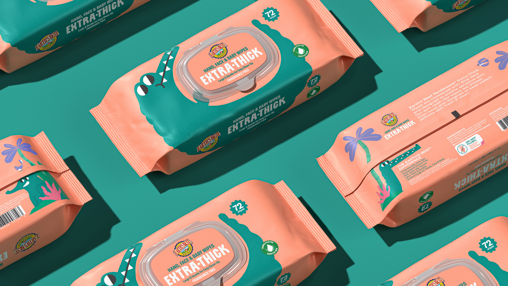 A Super Cute and Bold Look on Earth's Best Natural Baby Wipes Designed