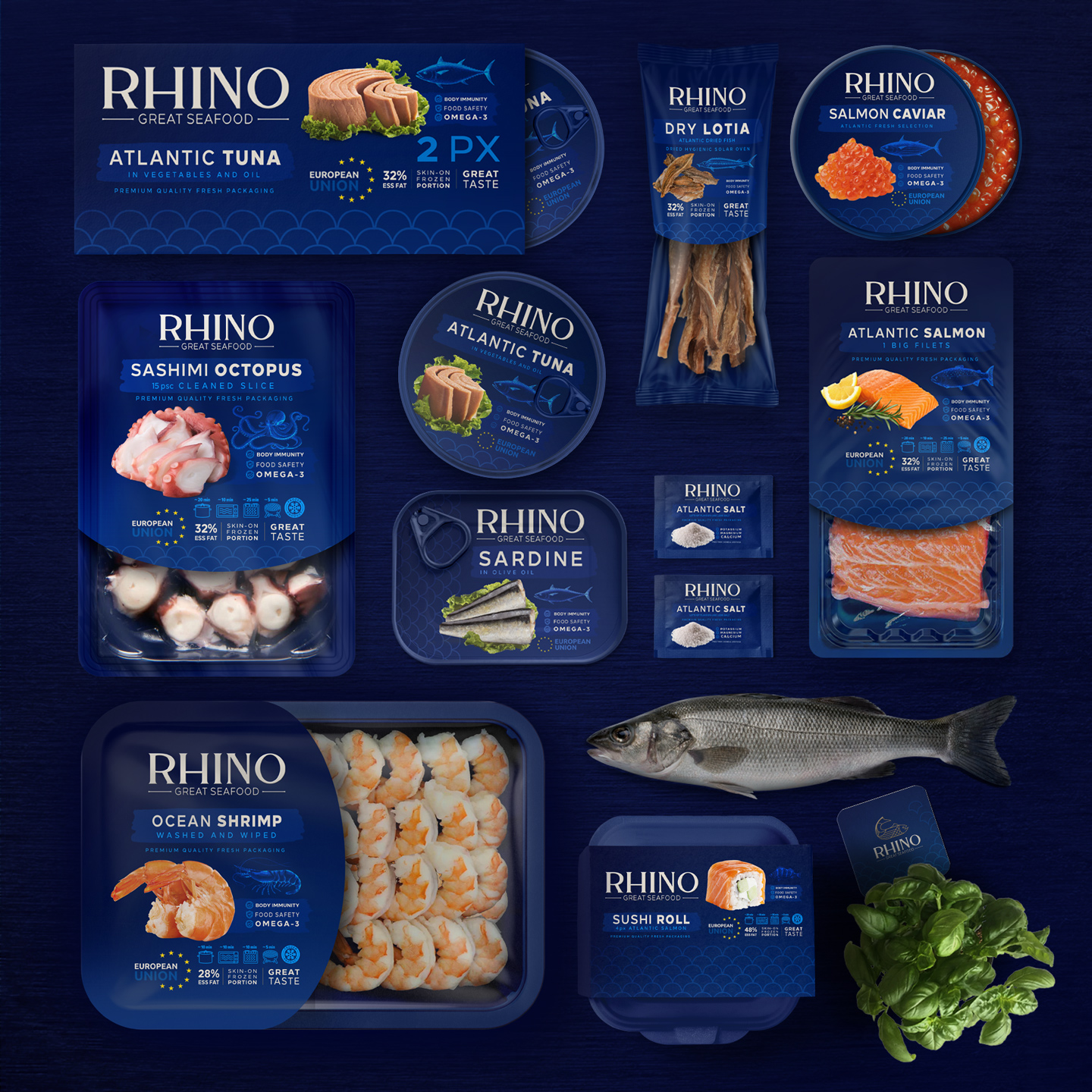 Studio Metis Creates Rhino Seafood Branding and Packaging World Brand
