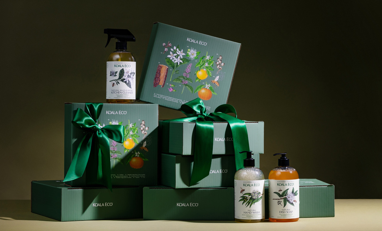 Koala Eco’s Holiday Gift Boxes Are Adorned With Botanical Illustrations