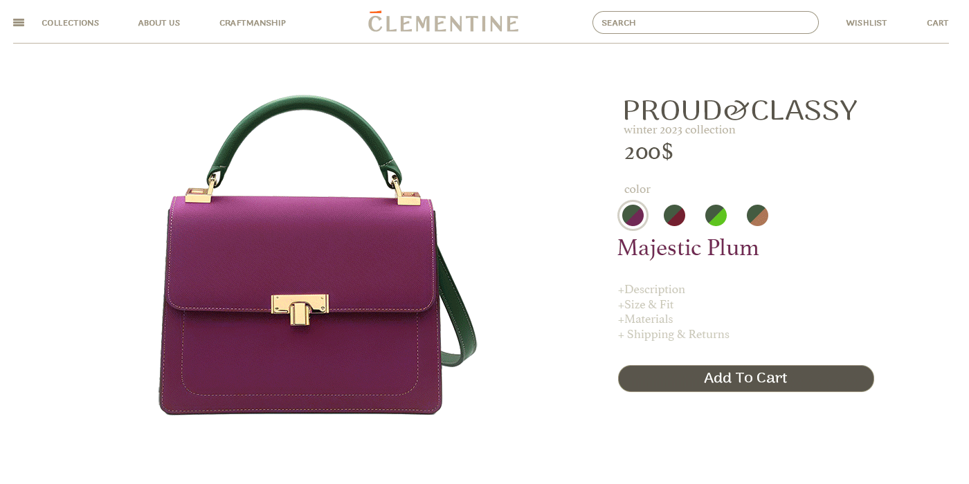 Clementine Luxury Bags Branding World Brand Design Society