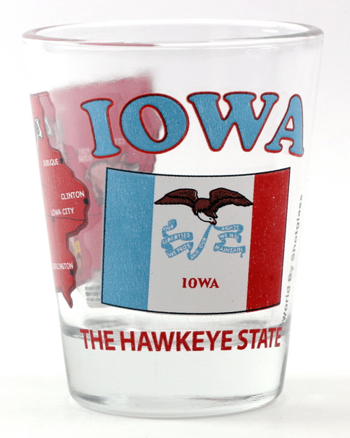 Iowa The Hawkeye State AllAmerican Collection Shot Glass World by