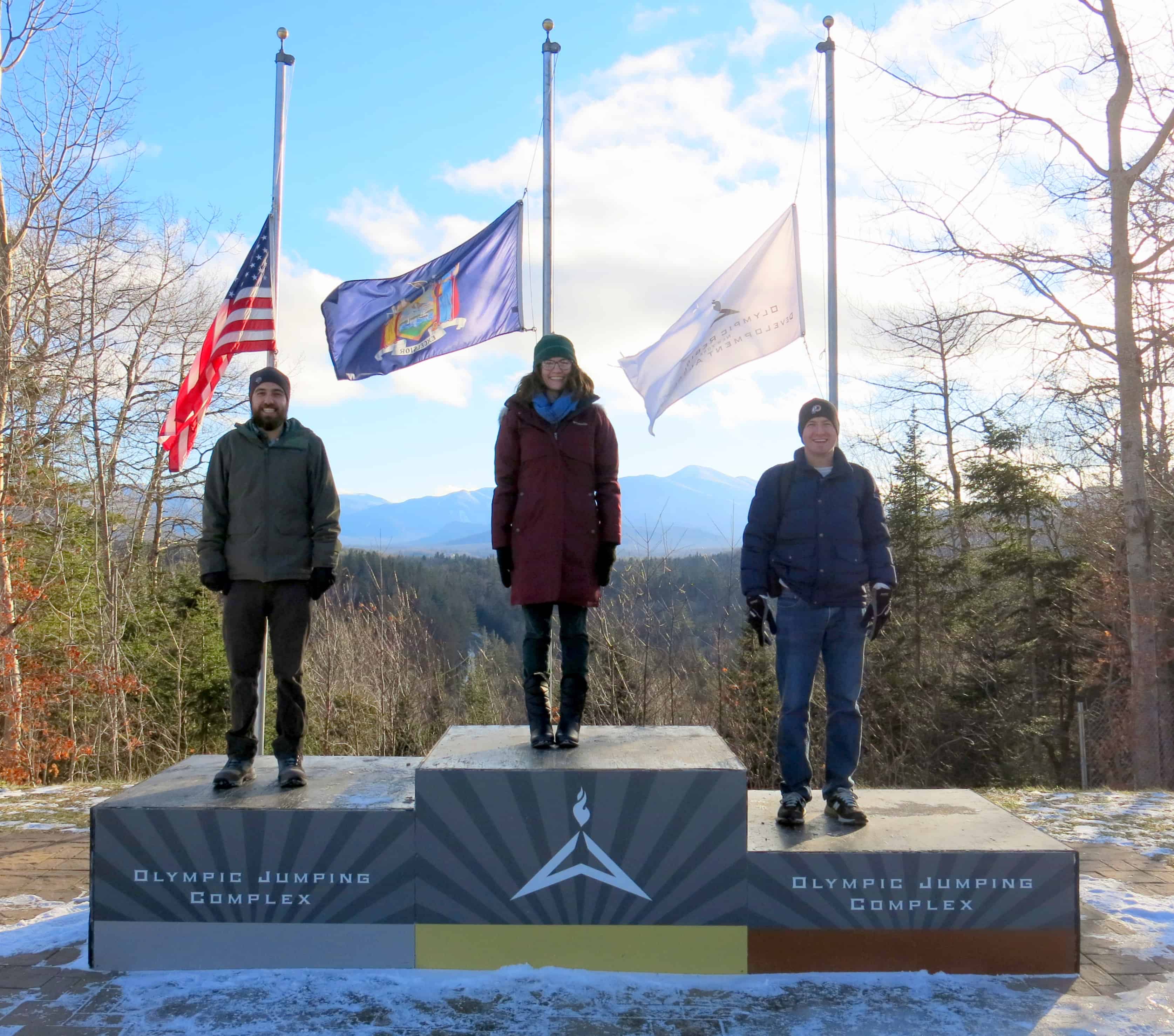 At the Olympic jumping complex in Lake Placid
