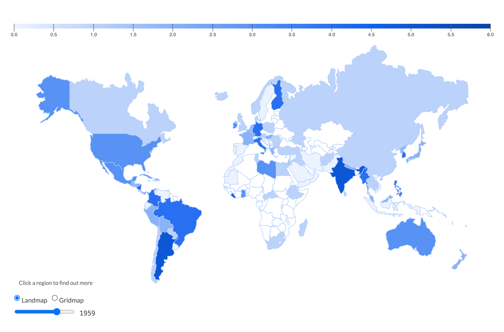 Grid Map of Judicial Independence World History Commons