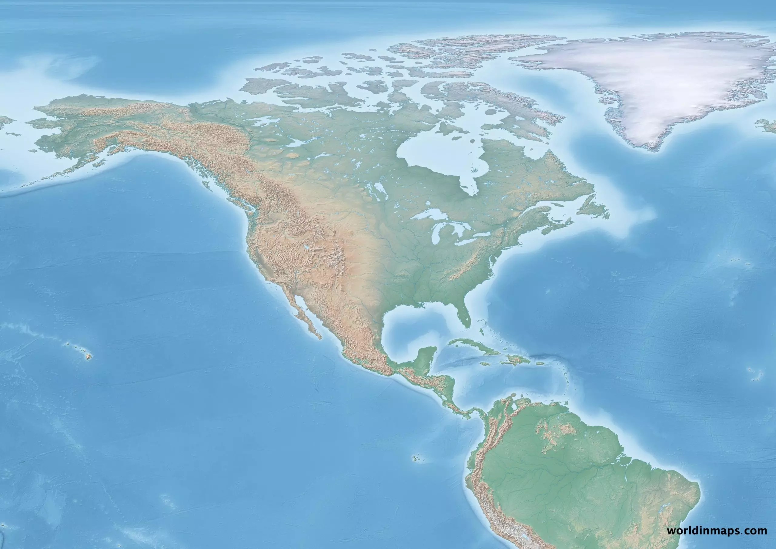 Physical maps World in maps