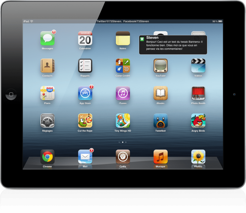 Banners+ changer les bannières de notifications de l'iPad