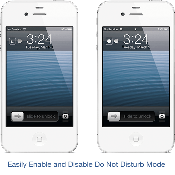 Flusterless « Ne pas déranger » depuis le lockscreen iPhone