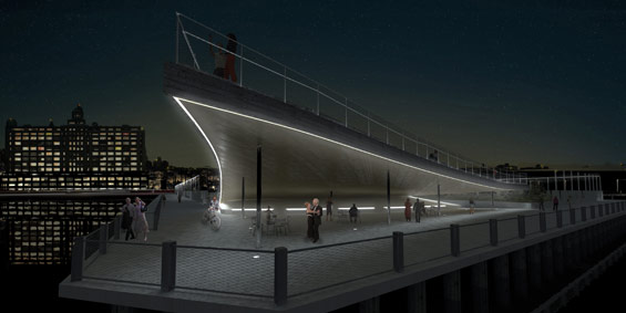 Brooklyn Bridge Park Pier 6 Viewing Platform New York USA BIG