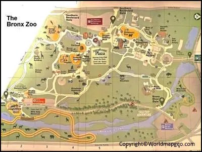 Bronx Zoo Map [Printable Map of Bronx Zoo in PDF]
