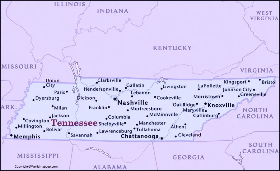 tennessee county map with zip codes