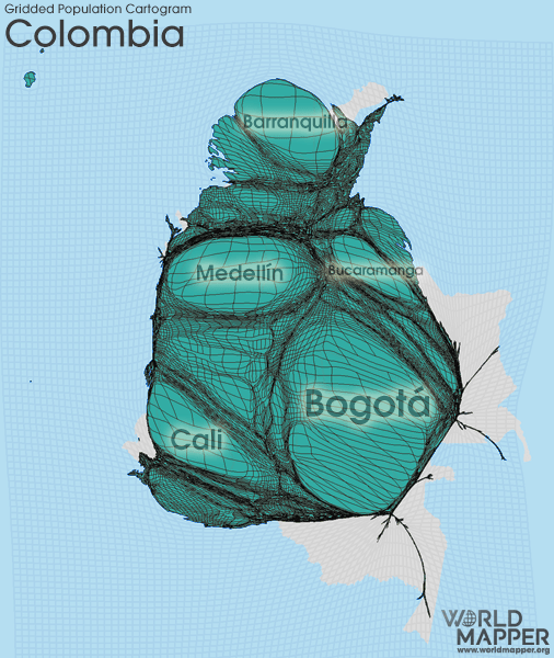 Colombia Gridded Population Worldmapper