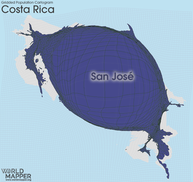 Costa Rica Gridded Population Worldmapper
