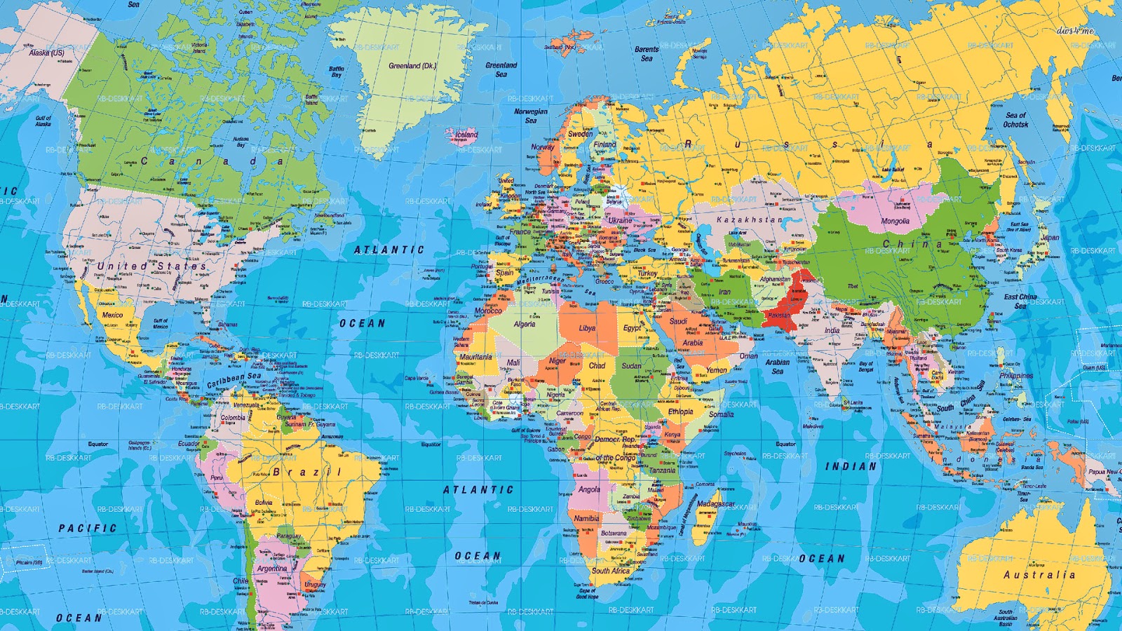 Printable Blank World Map with Countries & Capitals [PDF]