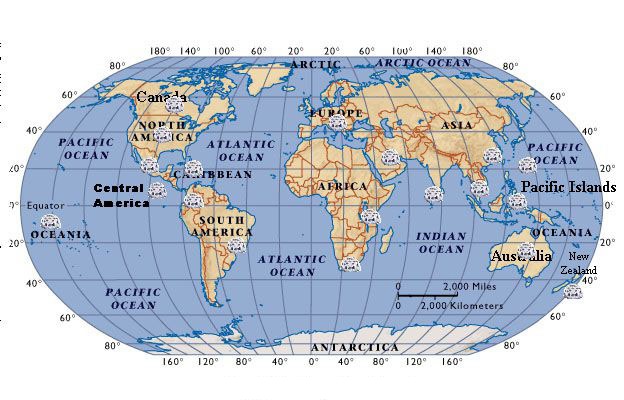 Latitude And Longitude World Map With Cities