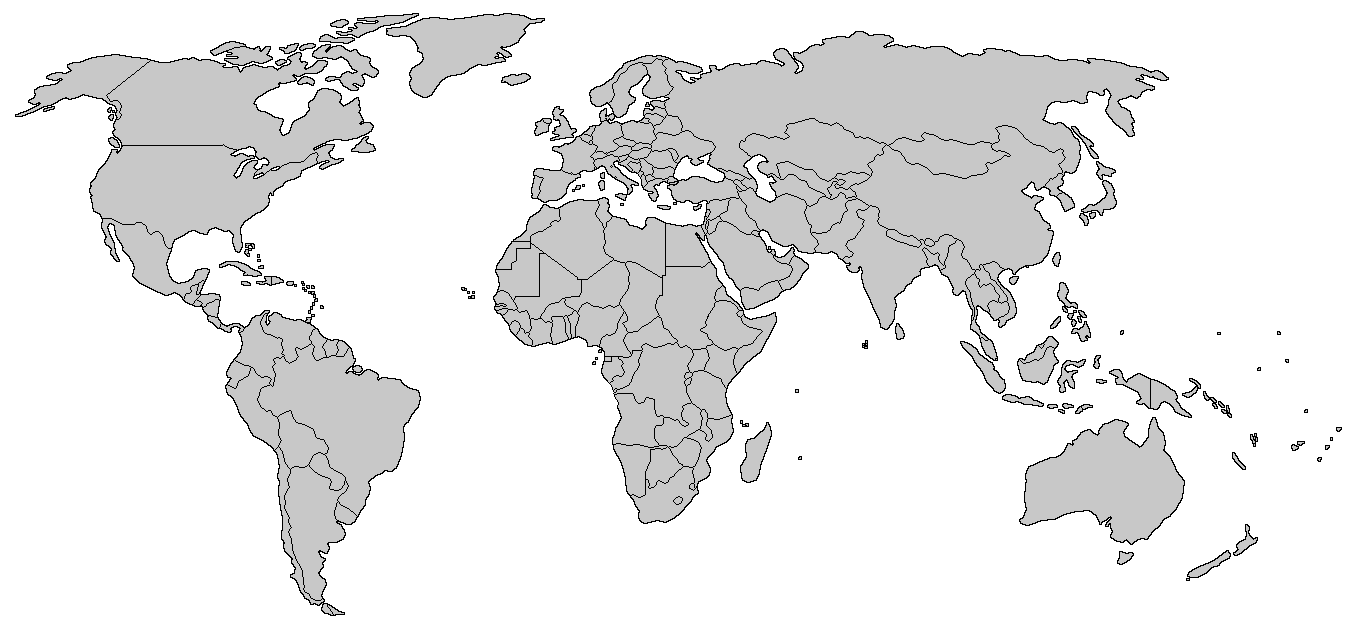 Labeled World Map Printable