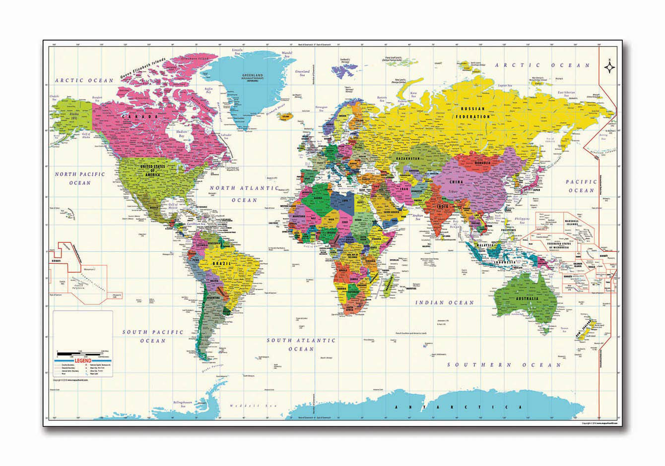 Amazon.co.jp: Hotdogger World Map Map Map Europe Poster.