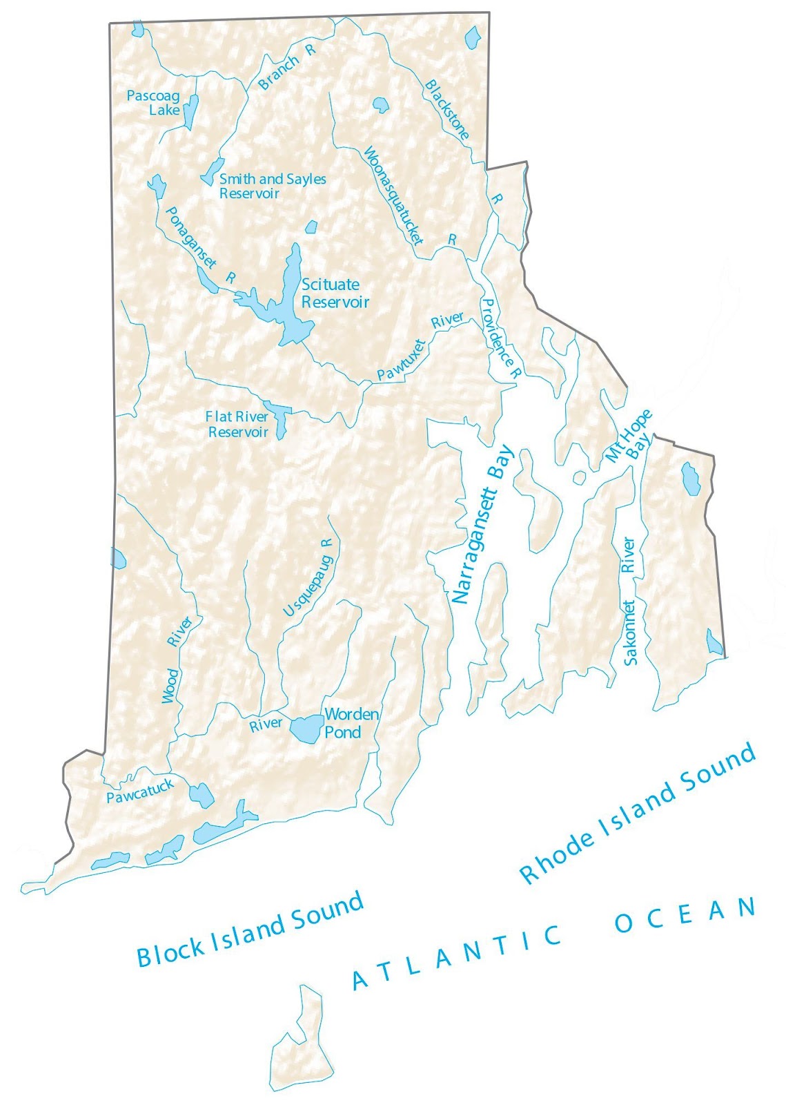 Free Rhode Island Rivers Map and the Top 6 Rivers in Rhode Island