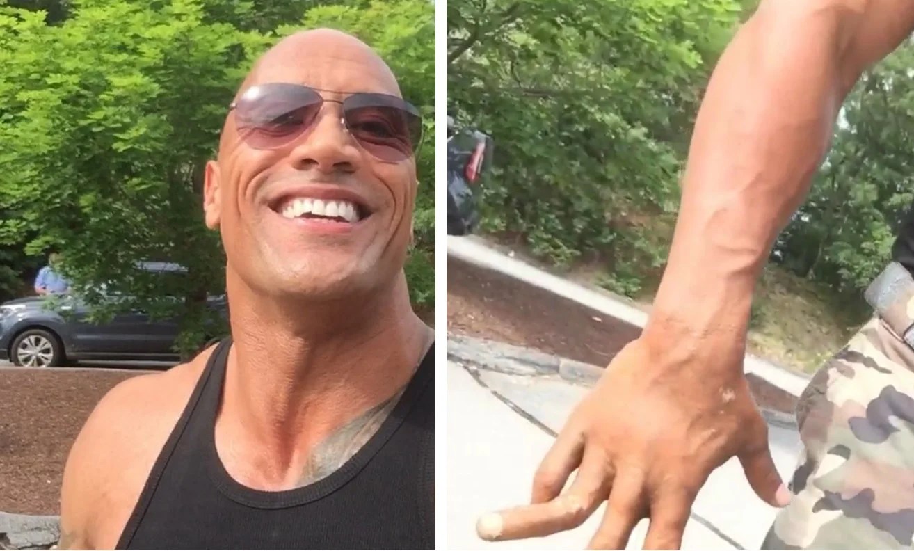 Dwayne “The Rock” Johnson Shows Fans His Broken Finger And Laughs It