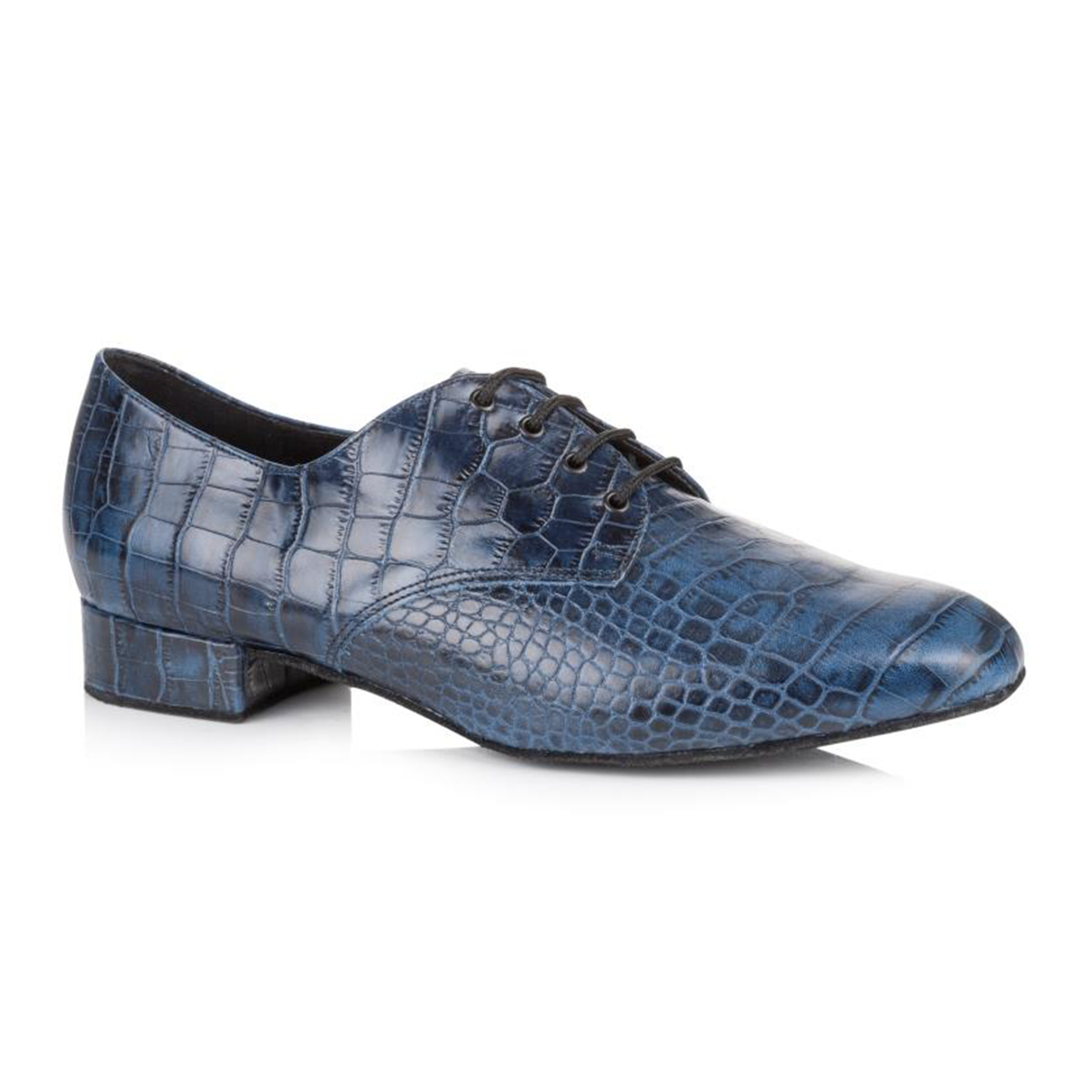 Mens Freed of London KELLY Blue Crocodile PU Ballroom Shoe World of