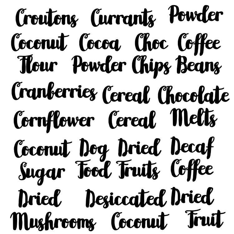 Pantry Labels Pack Free Printable & SVG Files SVG, PNG, DXF, EPS