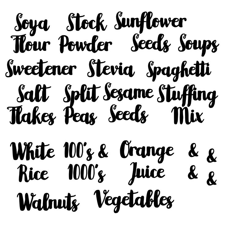 Pantry Labels Pack Free Printable & SVG Files SVG, PNG, DXF, EPS