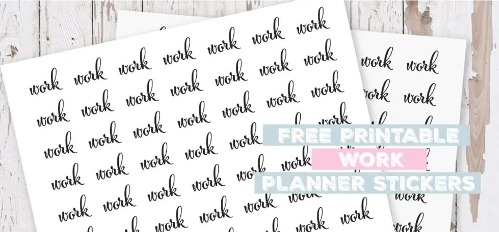 Free Printable Work Planner Stickers World of Printables