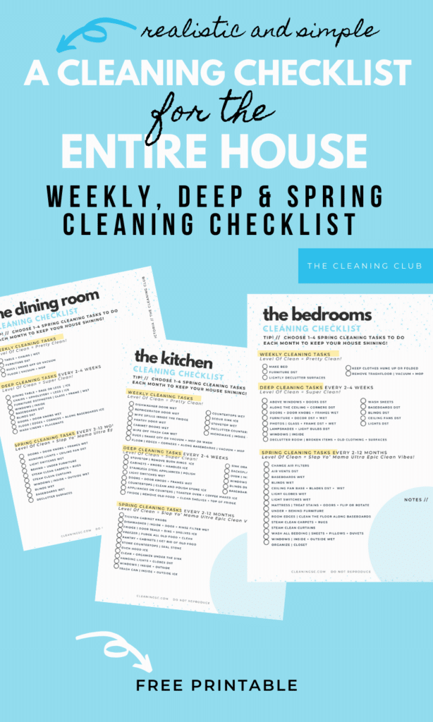 10+ Amazing Easy To Follow Free Printable Cleaning Schedule Templates