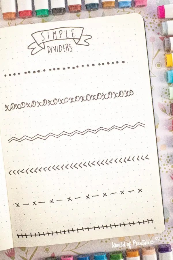 20+ Best Bullet Journal Divider Ideas + Free Practice Sheets
