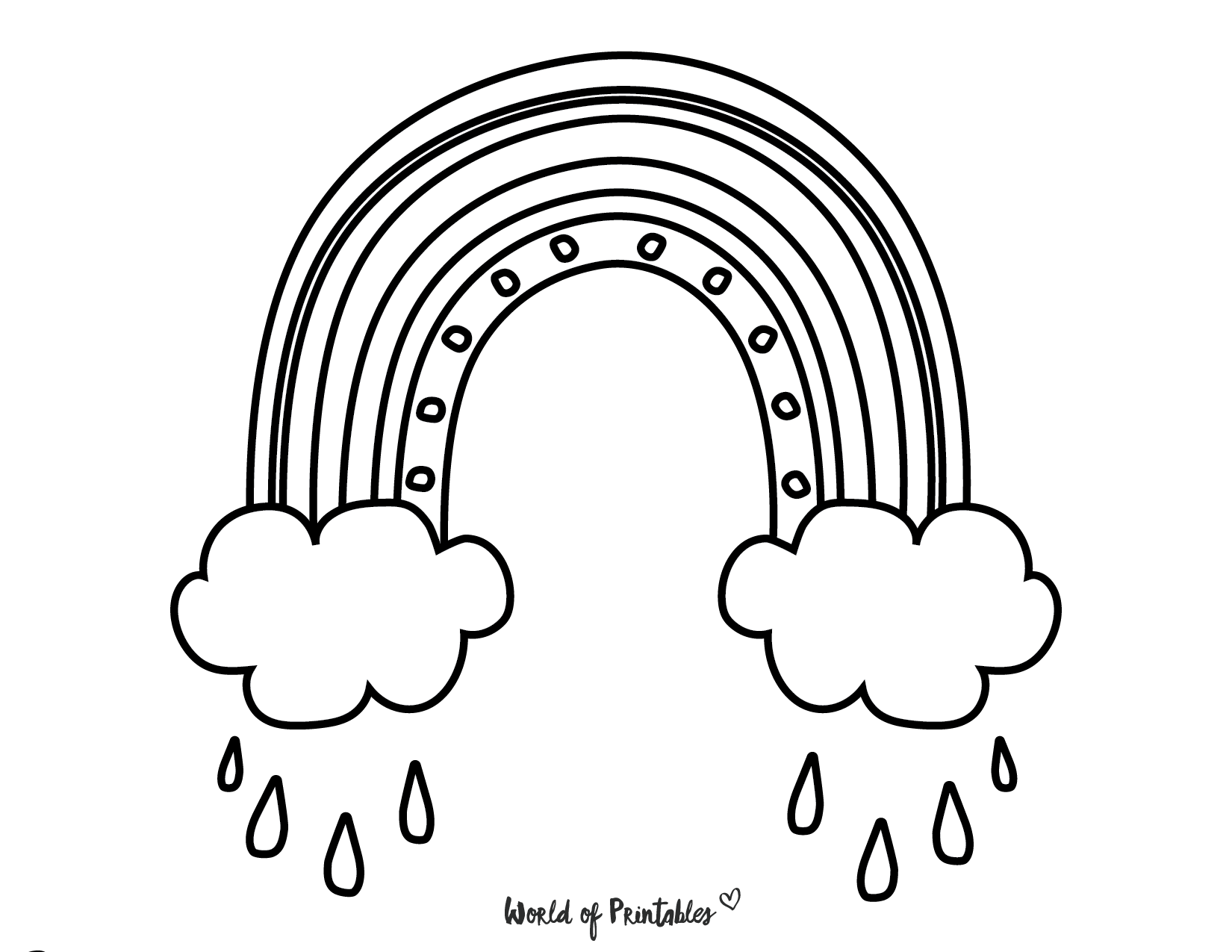 50 Best Rainbow Coloring Pages To Brighten Your Day - World of Printables