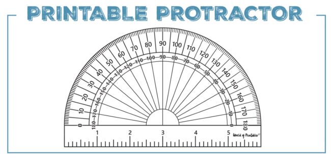 Printable Protractor - World of Printables