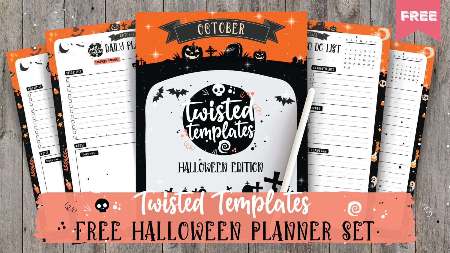 Halloween Planner Set World of Printables