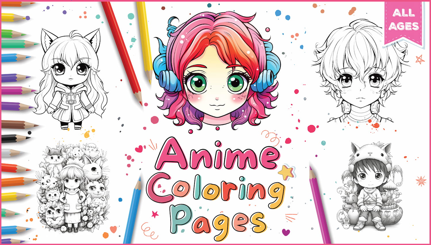 Anime Fox Girl Coloring Pages