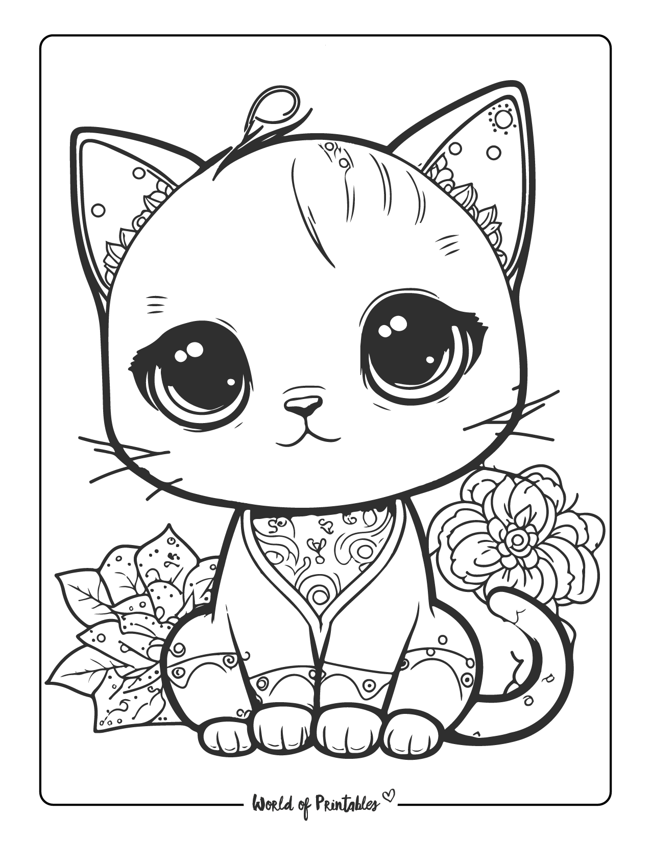 Cat Coloring Page