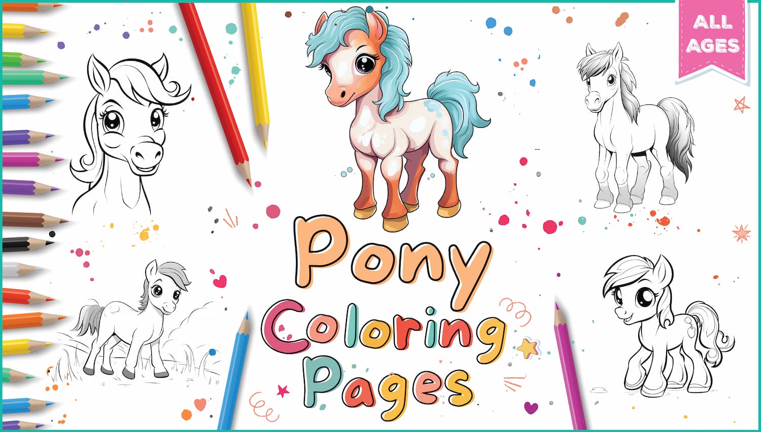 Pony Coloring Pages For Kids & Adults World of Printables